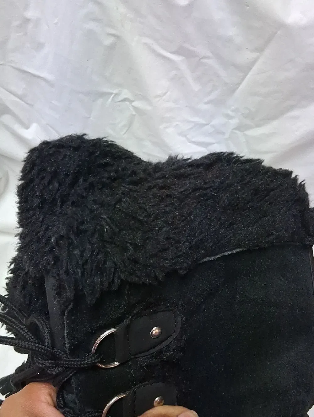 Khombu Black Faux Fur Winter Boots - Women's Cold-Weather Boot Sz 8